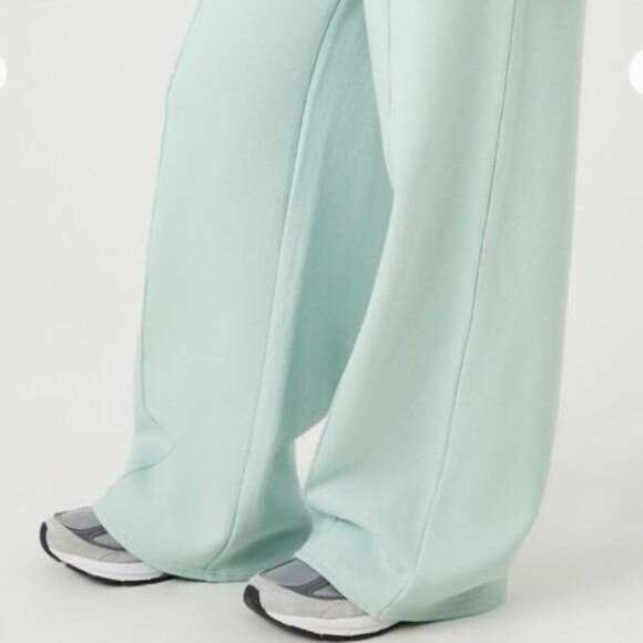 Forever 21 Mint Teal Wide-Leg Drawstring Sweatpants - Picture 5 of 11